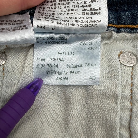 Levi Strauss Co 502 Jeans Mens Blue Denim Regular Fit Straight Leg Pants W31 L32 - Picture 3 of 8